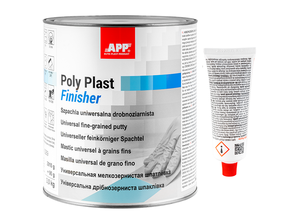 Samochodowa szpachla wykończeniowa z utwardzaczem APP Poly Plast Finisher | 3kg